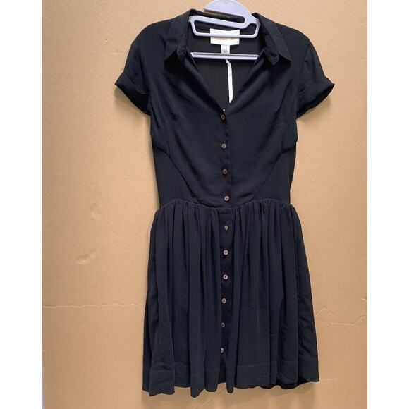 MORGAN CARPER  Semi Sheer Black SAPIN Mini Dress w/Pockets! Sz SML - Picture 16 of 16